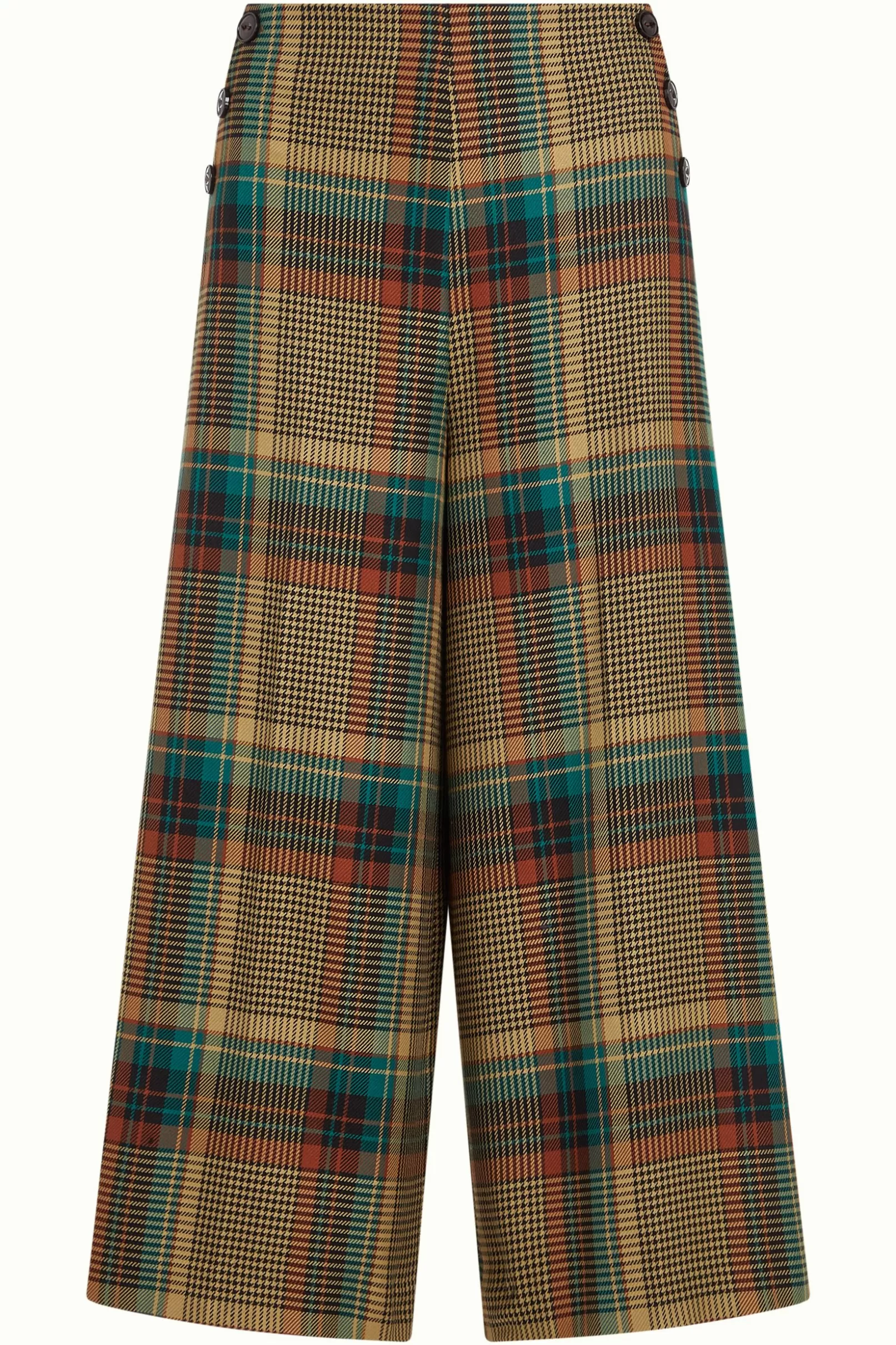 pia_culotte_feathers_check_3.webp Broeken*King Louie Pia Culotte Feathers Check Black