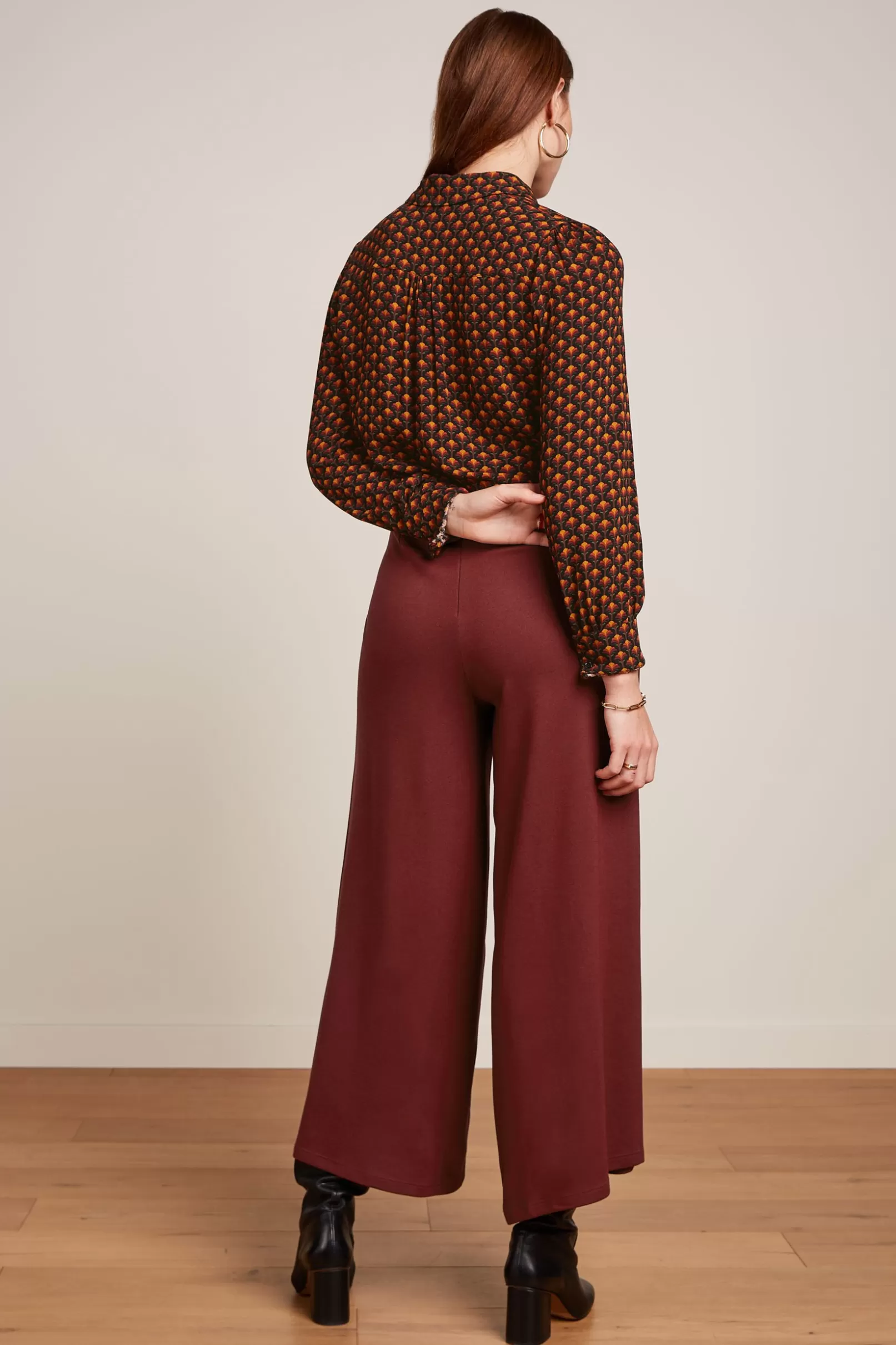 pia_culotte_milano_uni_2.webp Broeken*King Louie Pia Culotte Milano Uni Beet Red