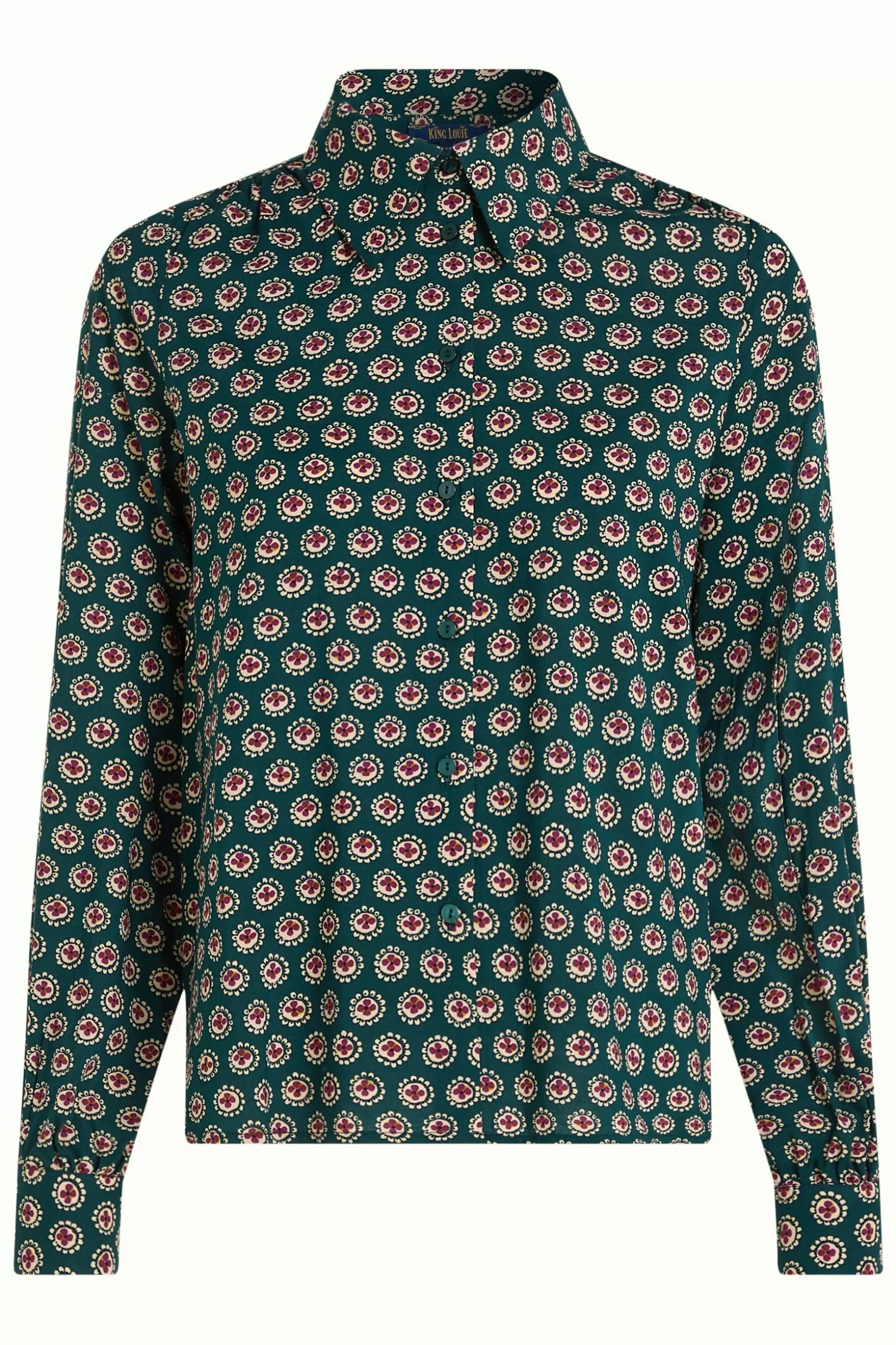 remi_blouse_elliot_3.webp Blouses*King Louie Remi Blouse Elliot Pine Green