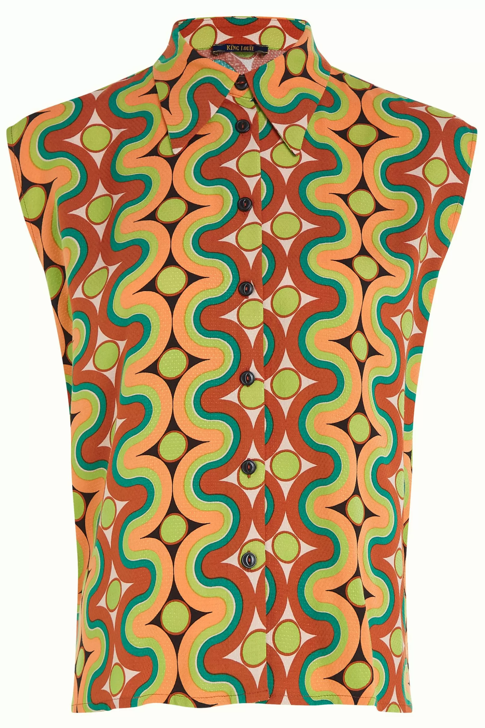 remi_blouse_kizko_2.webp Blouses*King Louie Remi Blouse Kizko Black