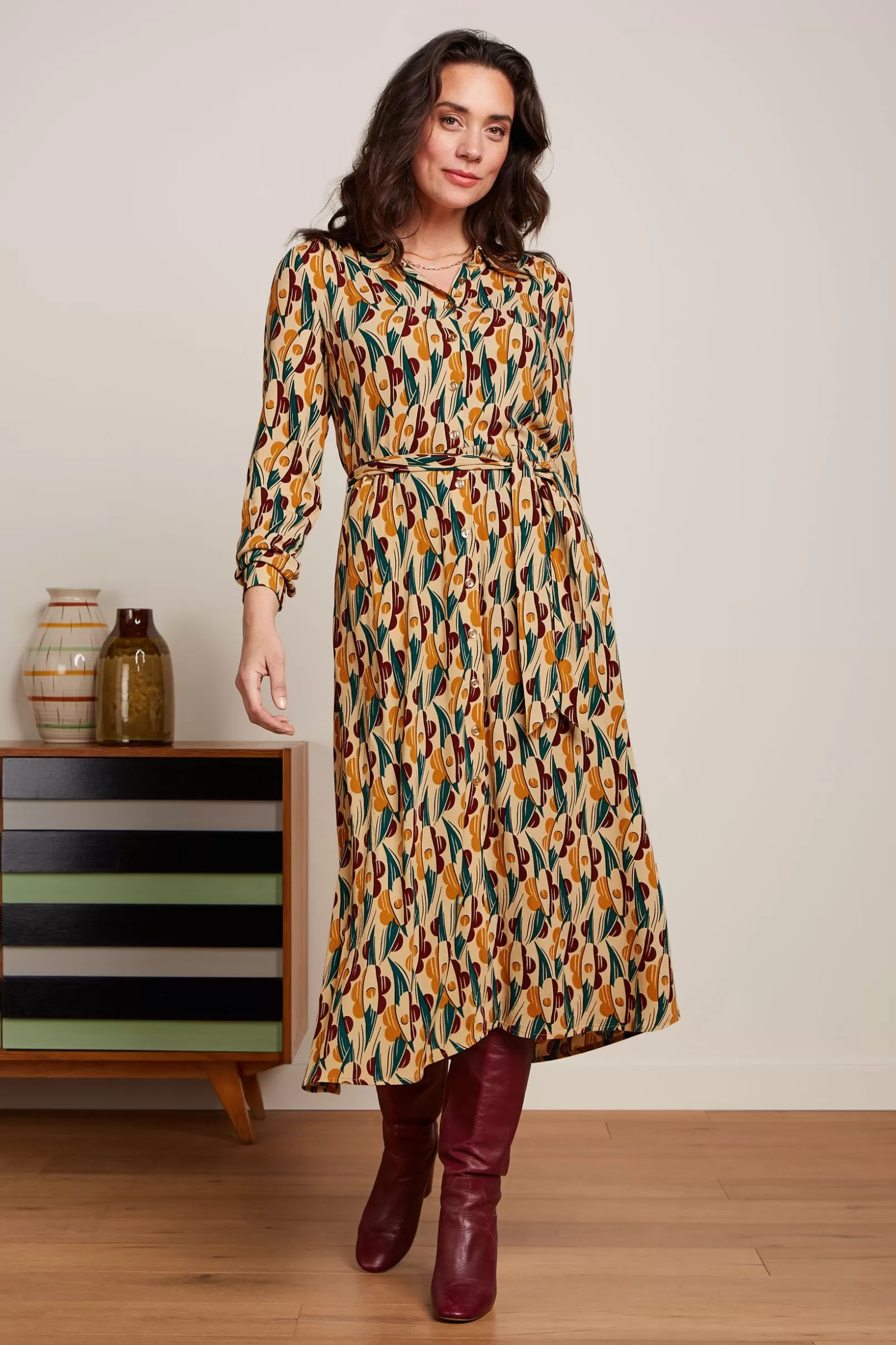 Jurken*King Louie Remi Dress Cile Pebble