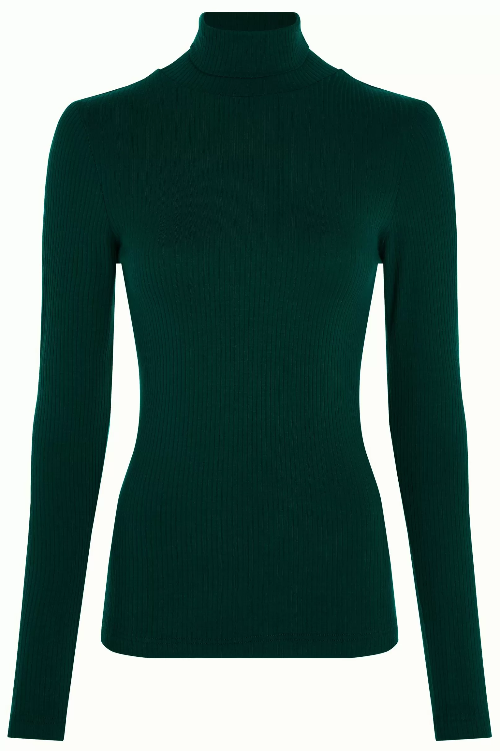 rollneck_top_uni_rib_3-5.webp Tops & Shirts*King Louie Rollneck Top Uni Rib Pine Green