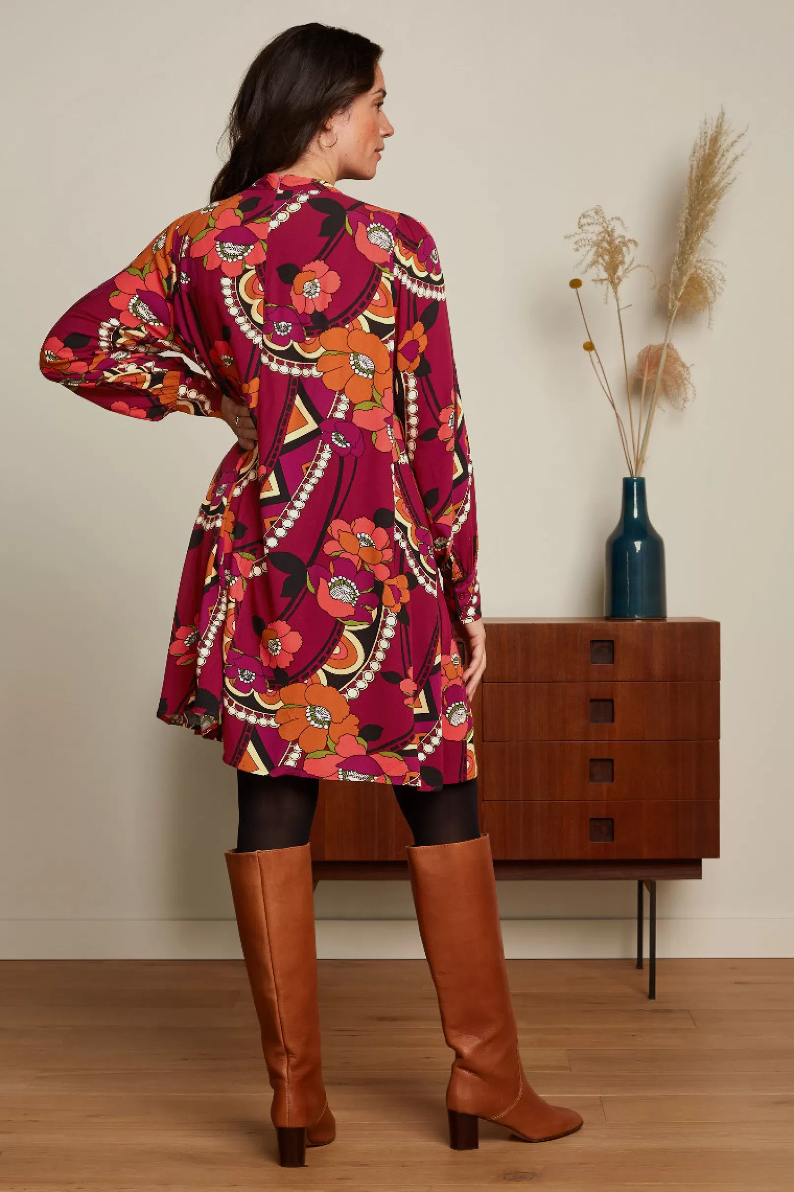 sandy_dress_lovechild_5.webp Jurken*King Louie Sandy Dress Lovechild Cabernet Red