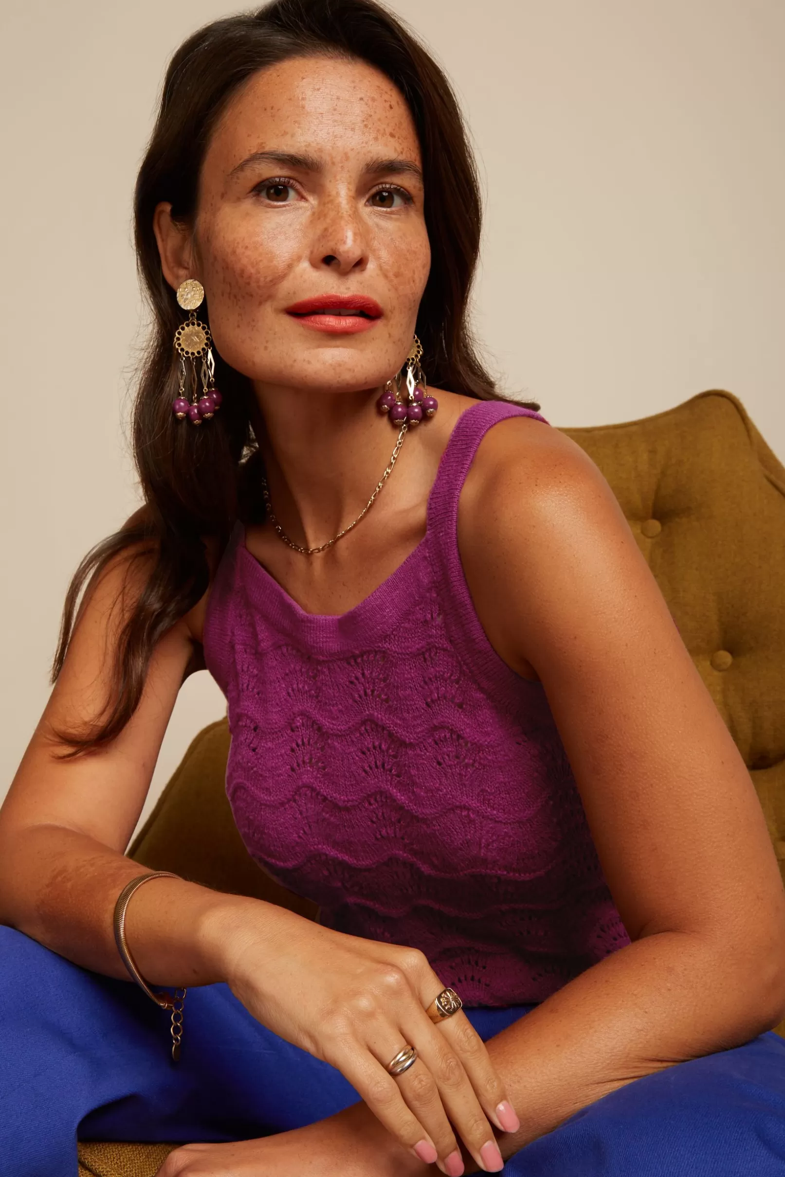 sofie_top_scallop_3-1.webp Tops & Shirts*King Louie Sofie Top Scallop Vivid Purple