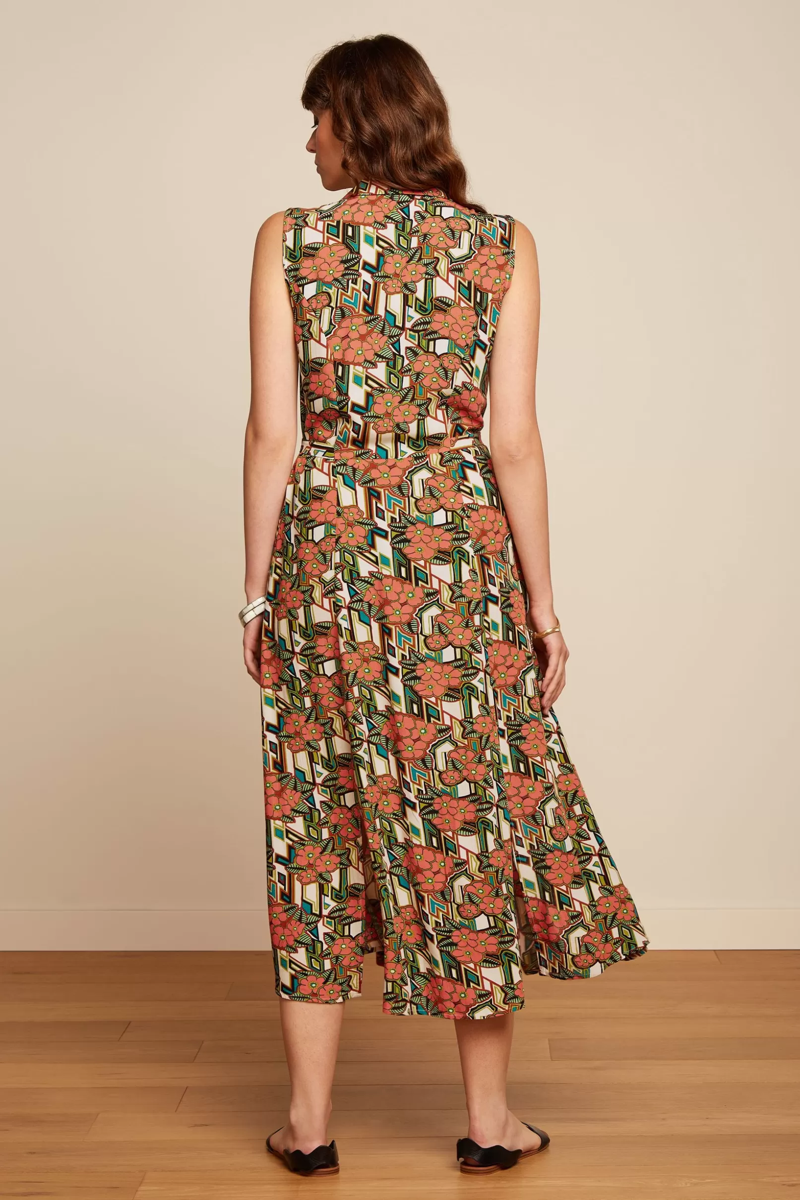 violante_dress_ryder_2.webp Jurken*King Louie Violante Dress Ryder Langoustino Orange