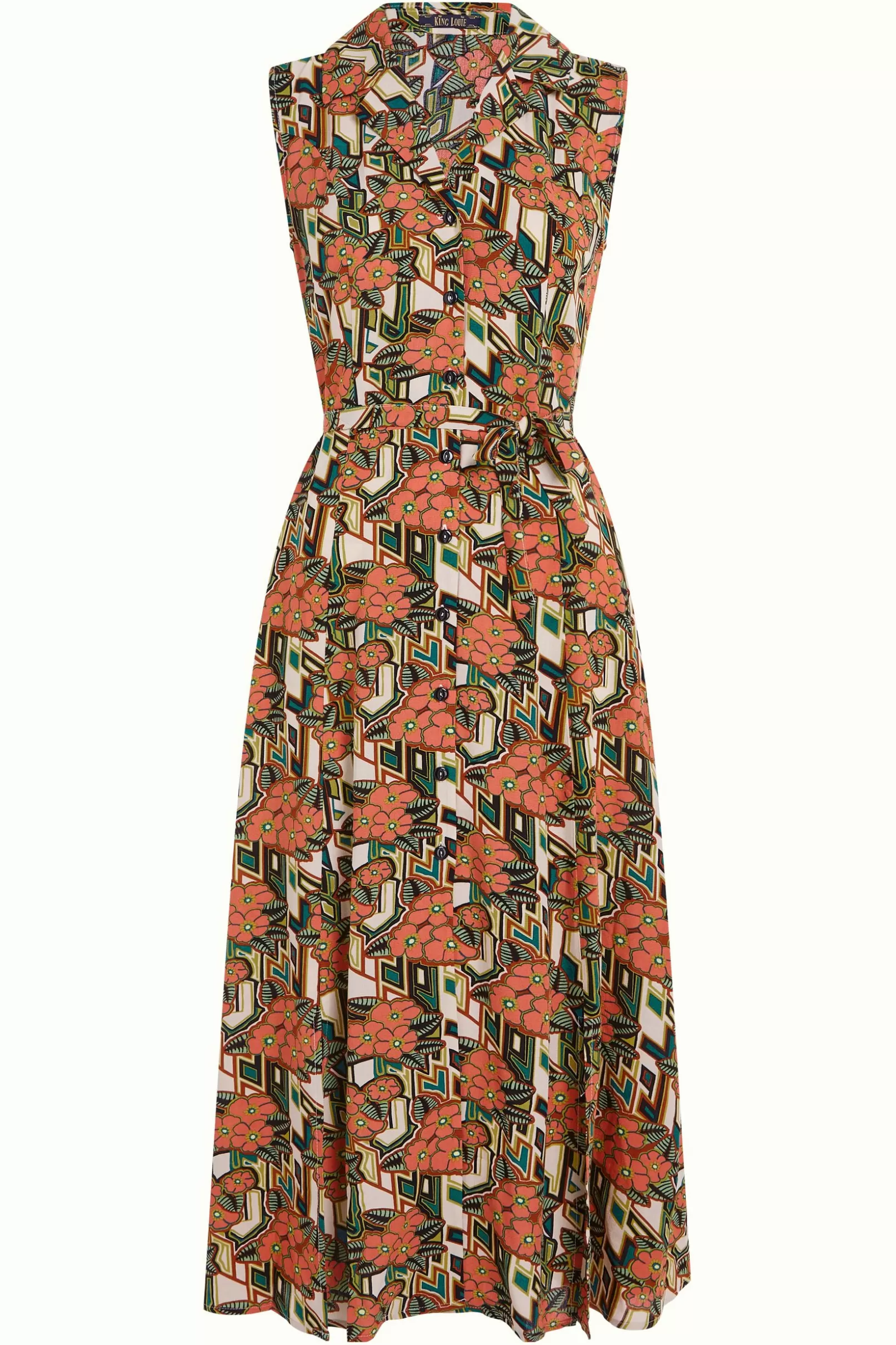 violante_dress_ryder_4.webp Jurken*King Louie Violante Dress Ryder Langoustino Orange